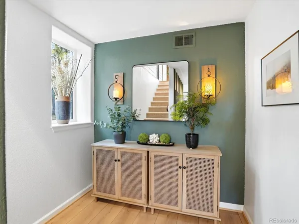 a living room with furniture and a couch