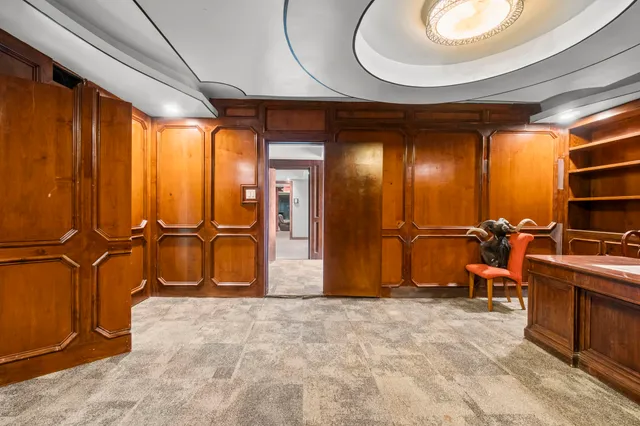 a view of a hallway with two room