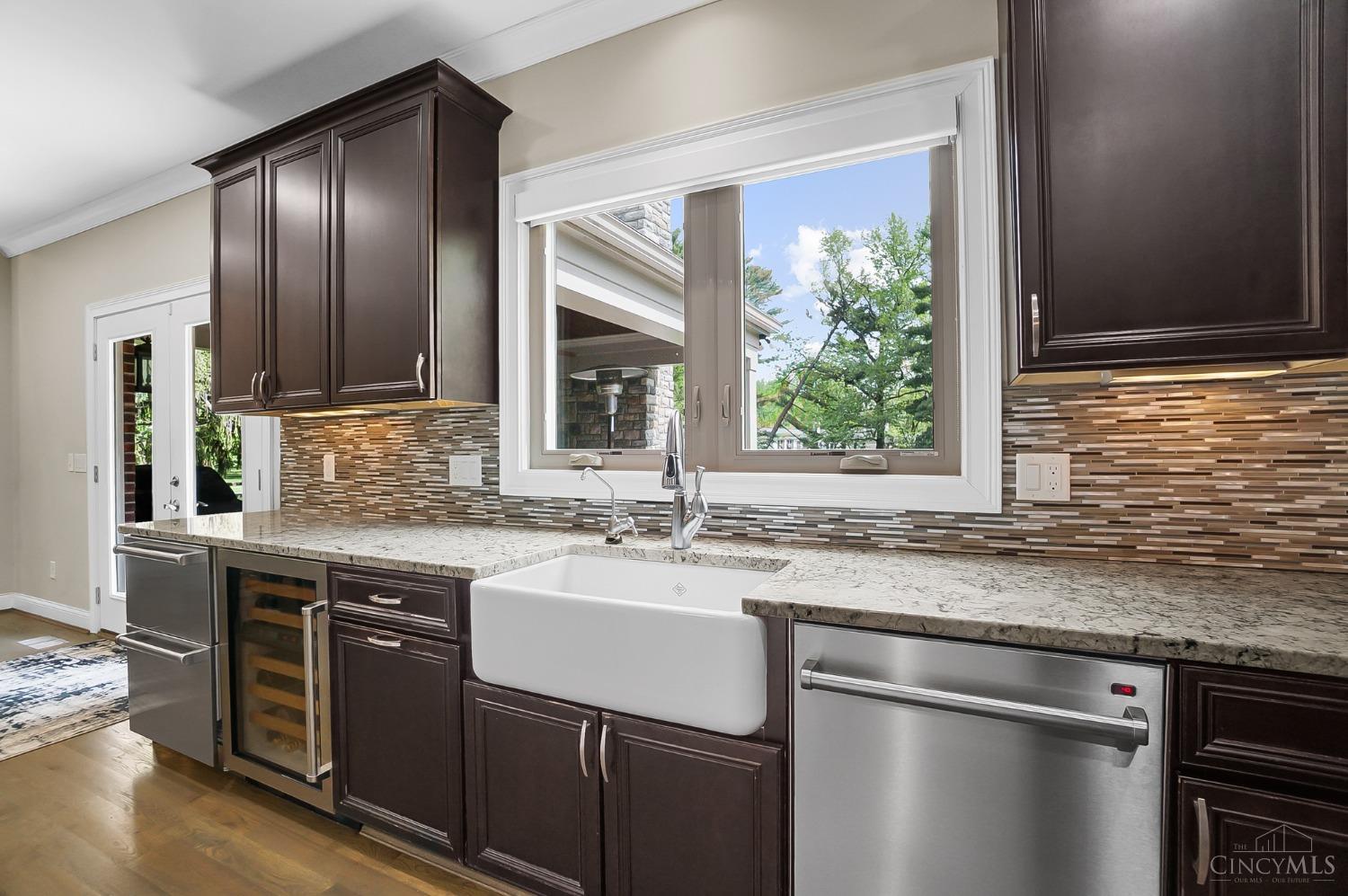 7105 Graves Road Cincinnati, OH 45243 - Photo 23 of 86 Deep single bowl sink, million dollar views and wine chiller for your bubbly
