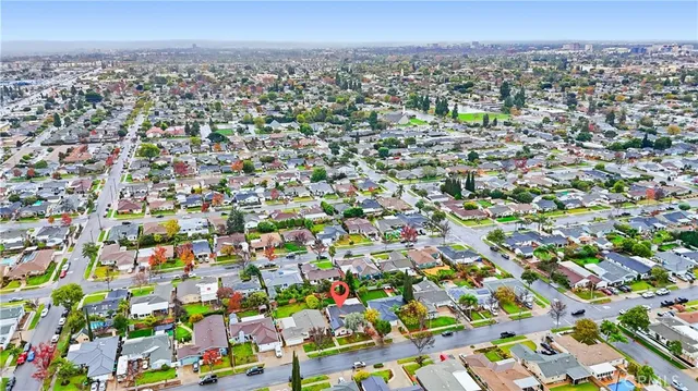 an aerial view of multiple house