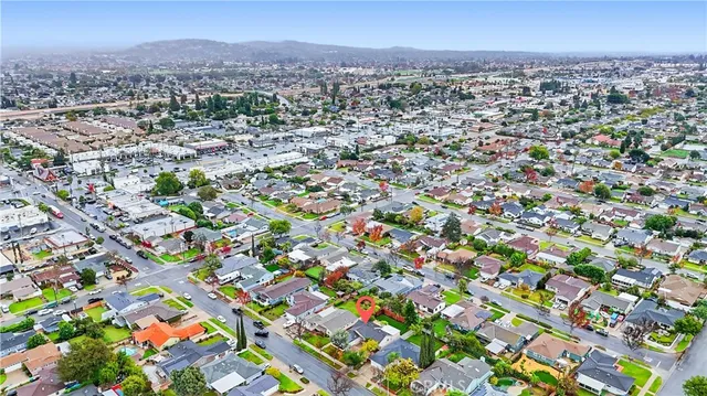 an aerial view of multiple house