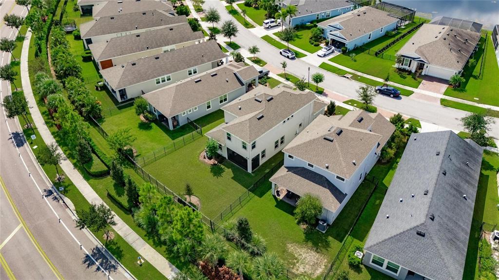 5534 Silver Sun Drive Apollo Beach, FL 33572 - Photo 55 of 76 an aerial view of a house with a garden