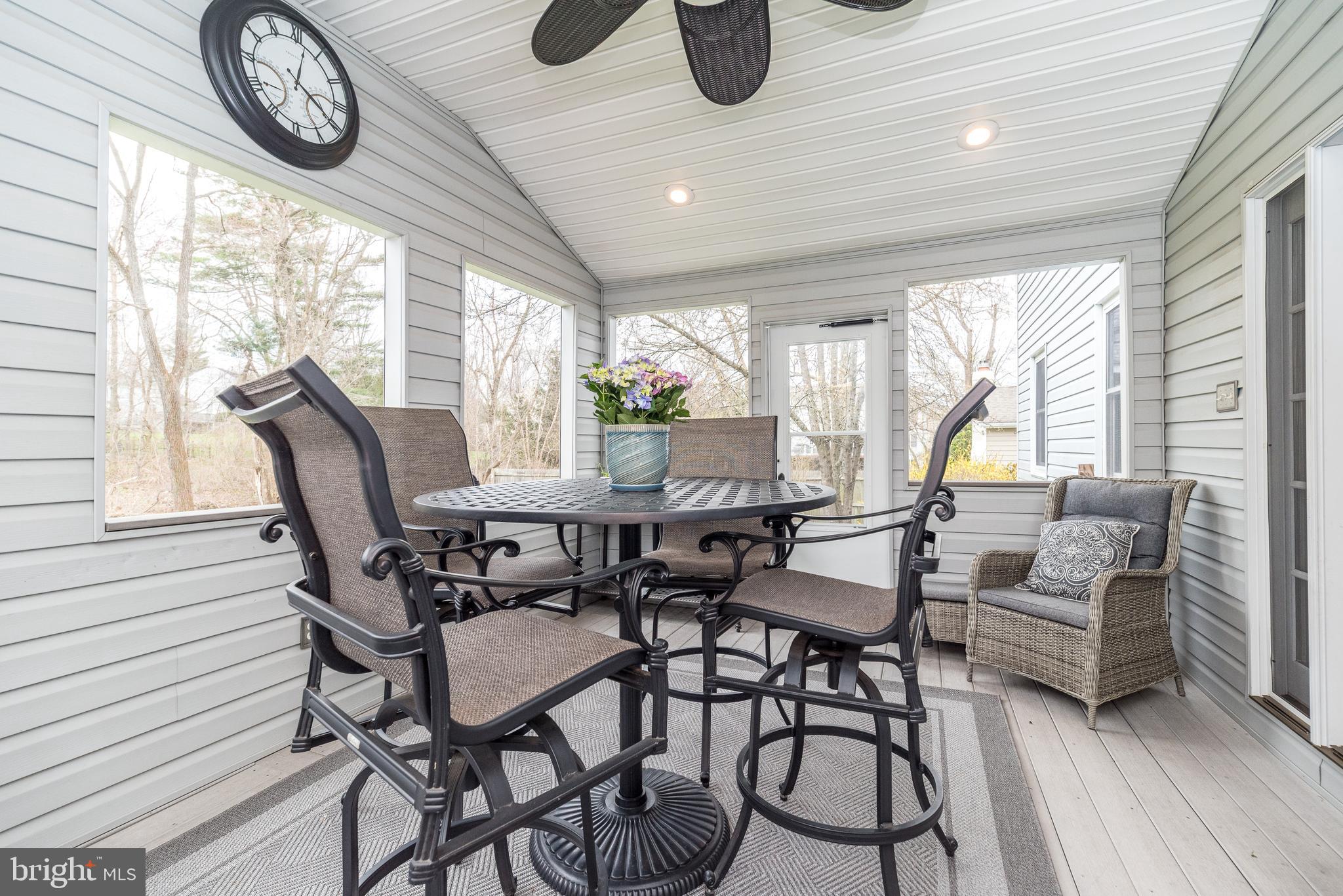 214 Broad Acres Road Lansdale, PA 19446 - Photo 19 of 65 Screened-In Porch with Ceiling Fan