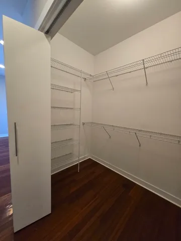 a view of a room with empty racks
