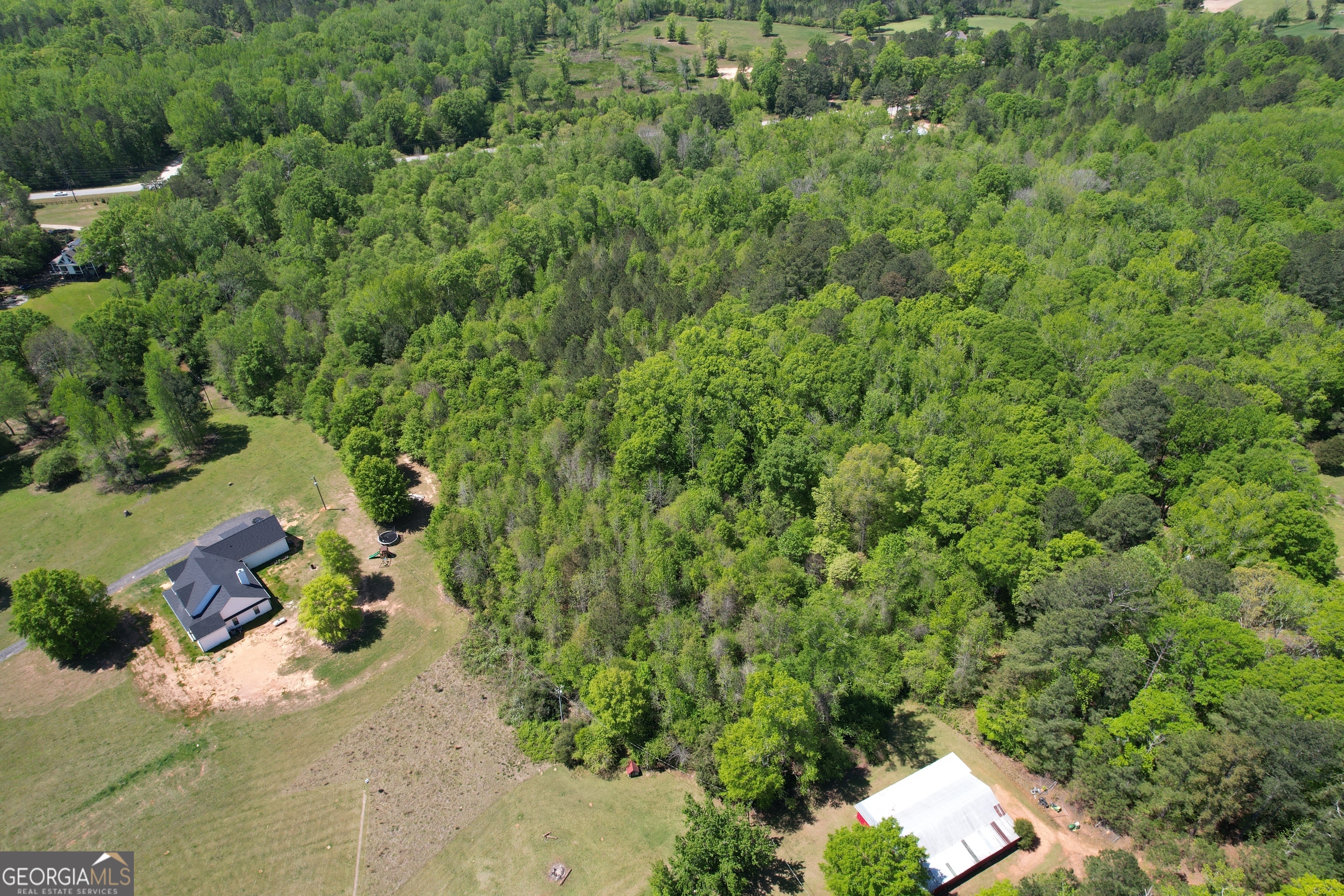 2310 Hollonville Road Williamson, GA 30292 - Photo 8 of 10 an aerial view of a house with a yard
