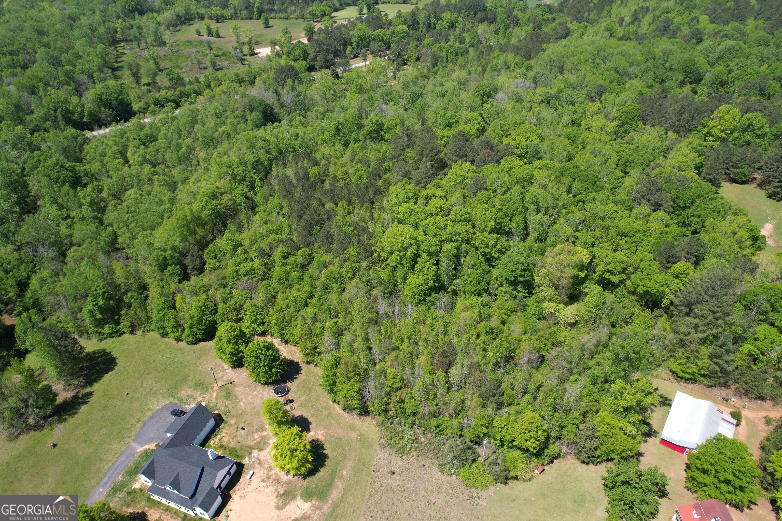 2310 Hollonville Road Williamson, GA 30292 - Photo 9 of 10 an aerial view of a house with a yard