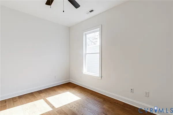 an empty room with a window