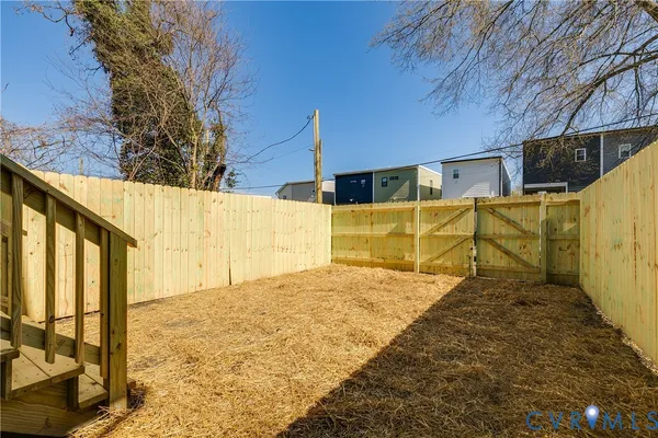 a view of wooden fence