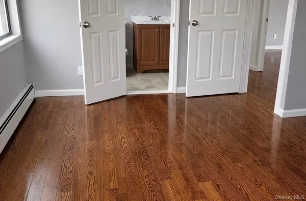 a kitchen with a stove and a microwave