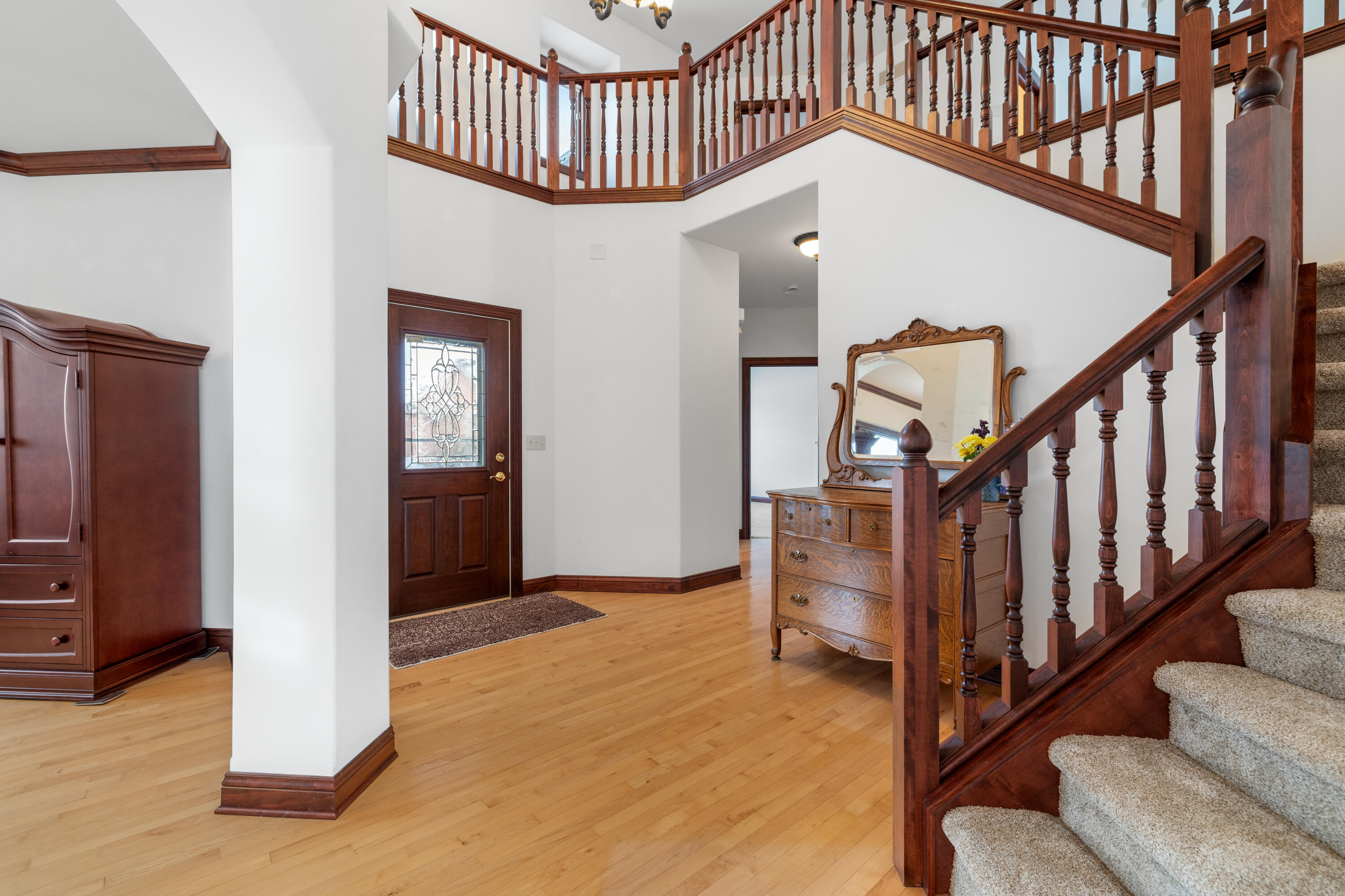 145 Victoria Circle Union Grove, WI 53182 - Photo 3 of 83 Winding Wooden Staircase