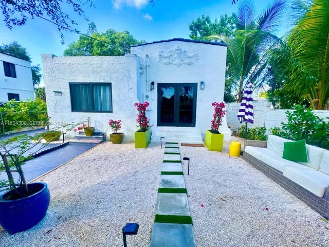 a view of a house with a patio