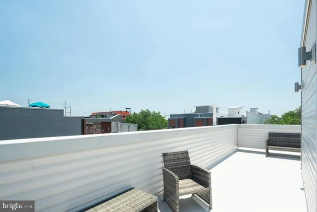 a view of a terrace with skyline