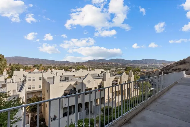 a view of city and mountain