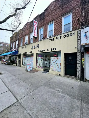 a view of building with street