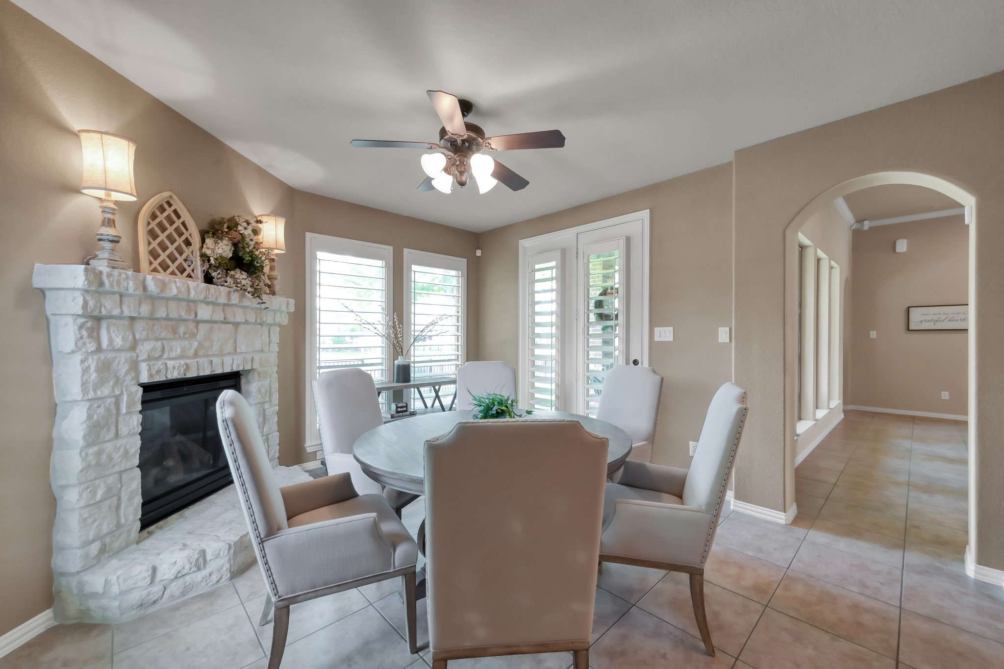 2406 Randal Point Court Spring, TX 77388 - Photo 15 of 45 Den used as a breakfast room with a second fireplace.
