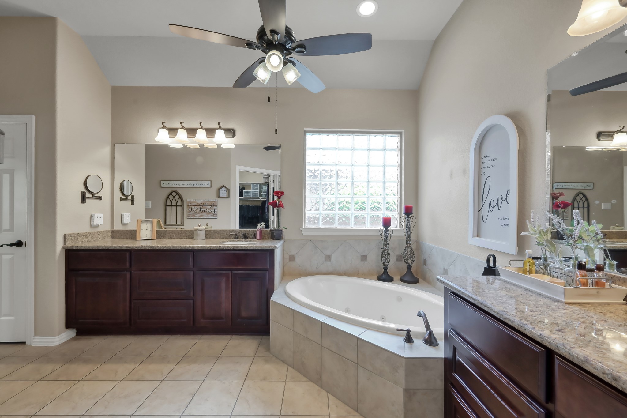 2406 Randal Point Court Spring, TX 77388 - Photo 23 of 45 Primary bath with jetted tub and double sinks