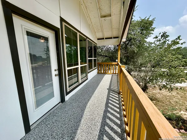 a view of balcony with staircase