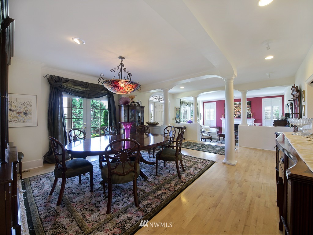 21800 Nootka Road Woodway, WA 98020 - Photo 5 of 15 a view of a dining room with furniture window and outside view