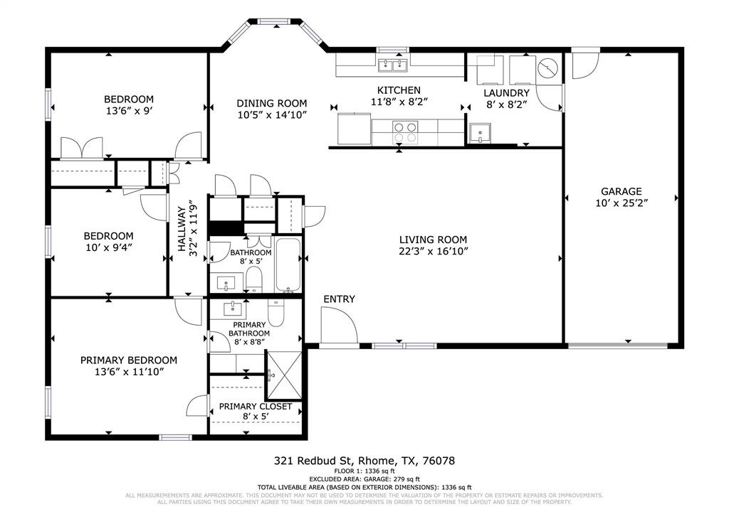 321 Redbud Street Rhome, TX 76078 - Photo 17 of 17 321 Redbud St floorpan
