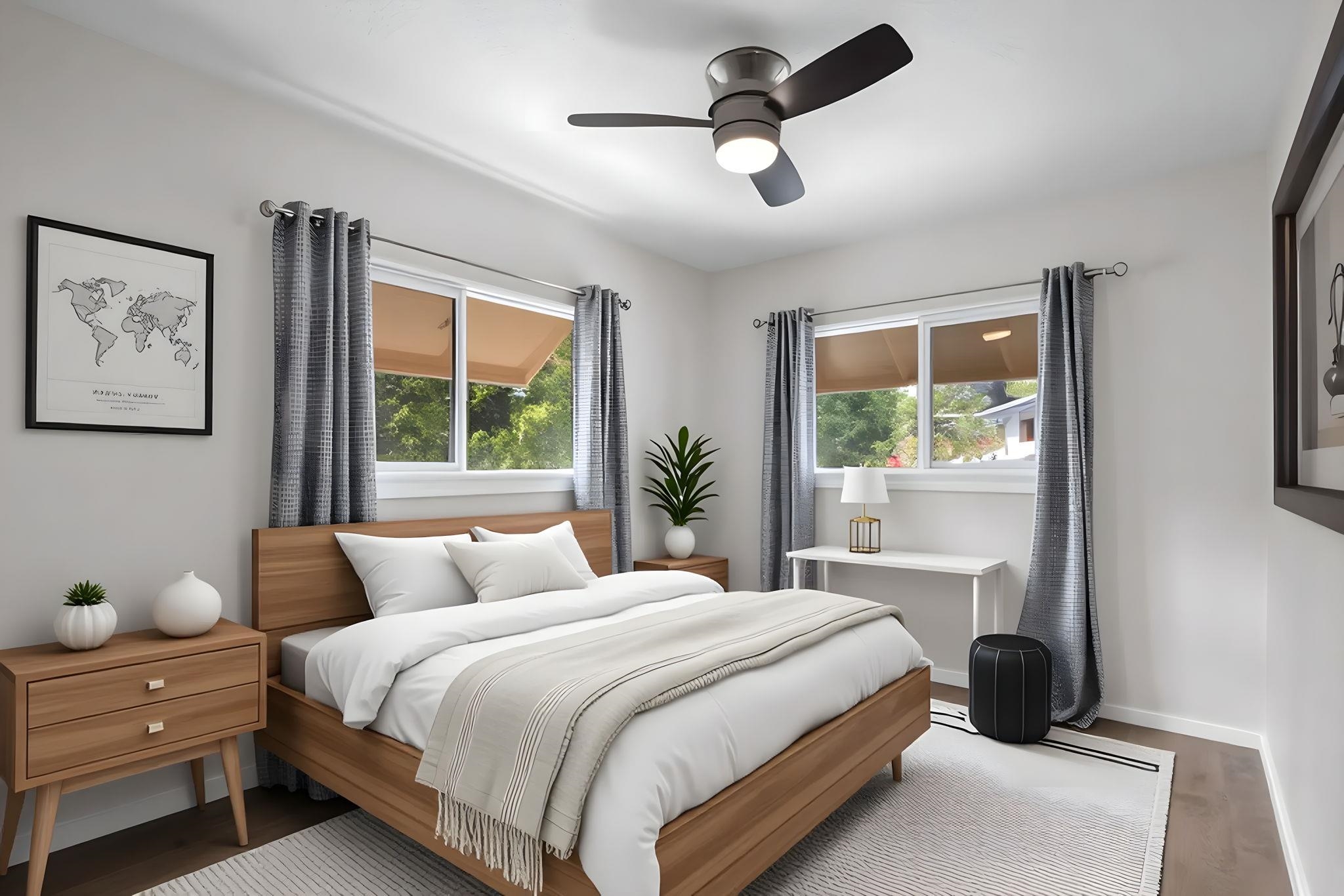 1702 Haiku Road, Unit B Haiku, HI 96708 - Photo 16 of 43 a bedroom with a large bed and a window