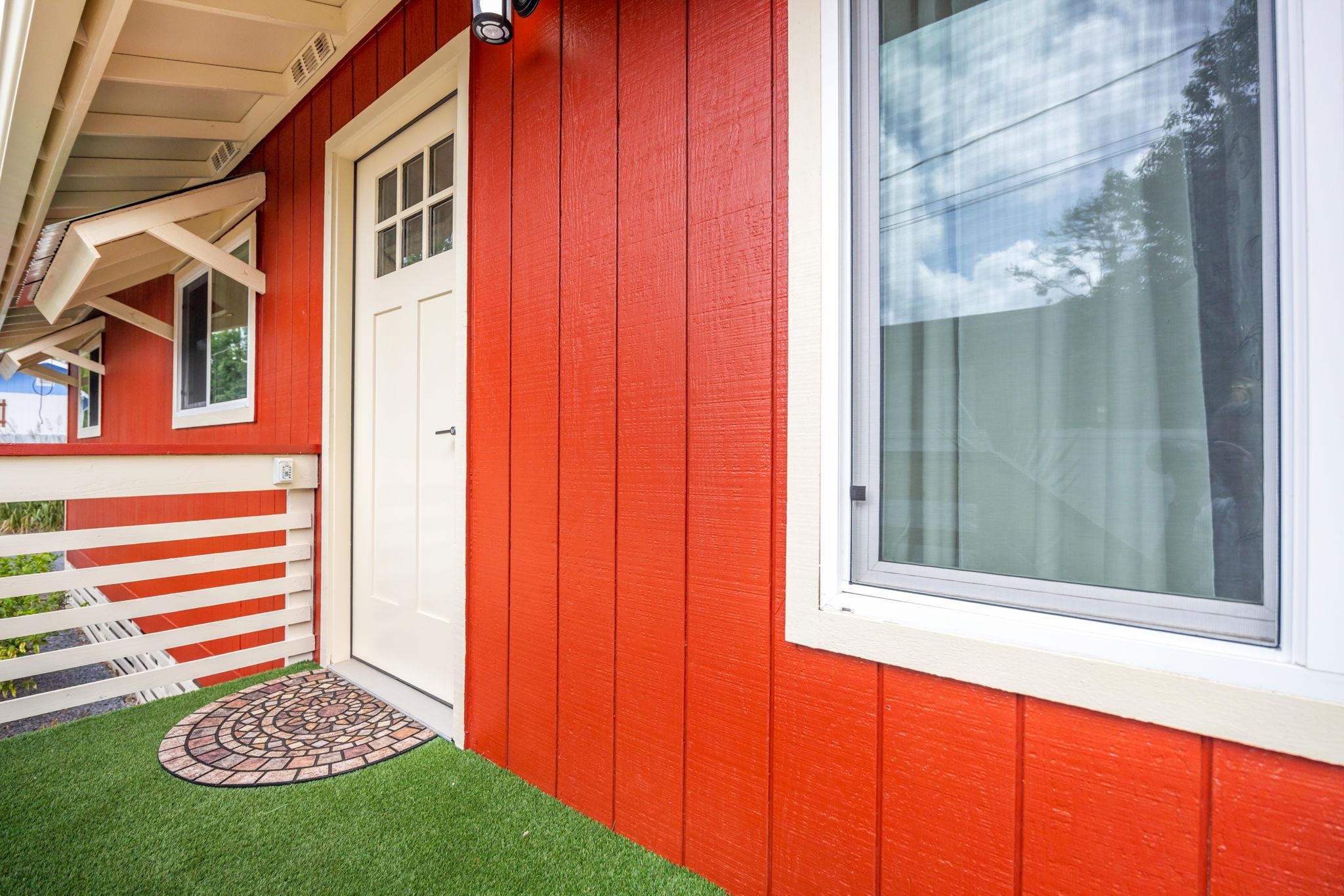 1702 Haiku Road, Unit B Haiku, HI 96708 - Photo 33 of 43 a view of a door and a yard