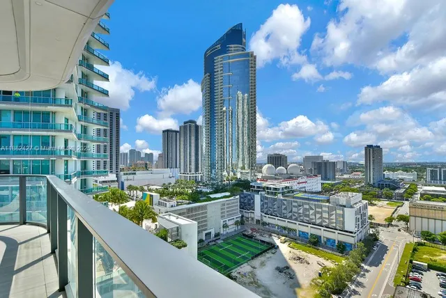 a view of outdoor space with seating area