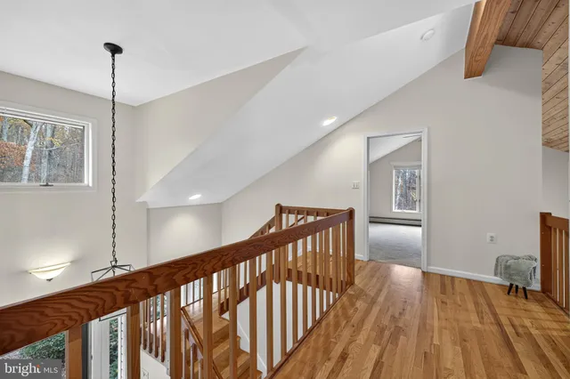 a view of a garage with storage