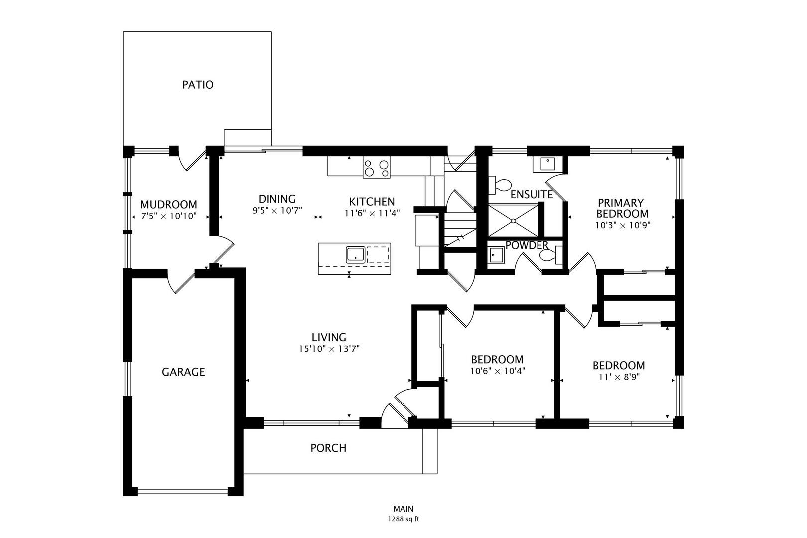 108 West Sunset Road Mount Prospect, IL 60056 - Photo 39 of 40 a picture of a floor plan