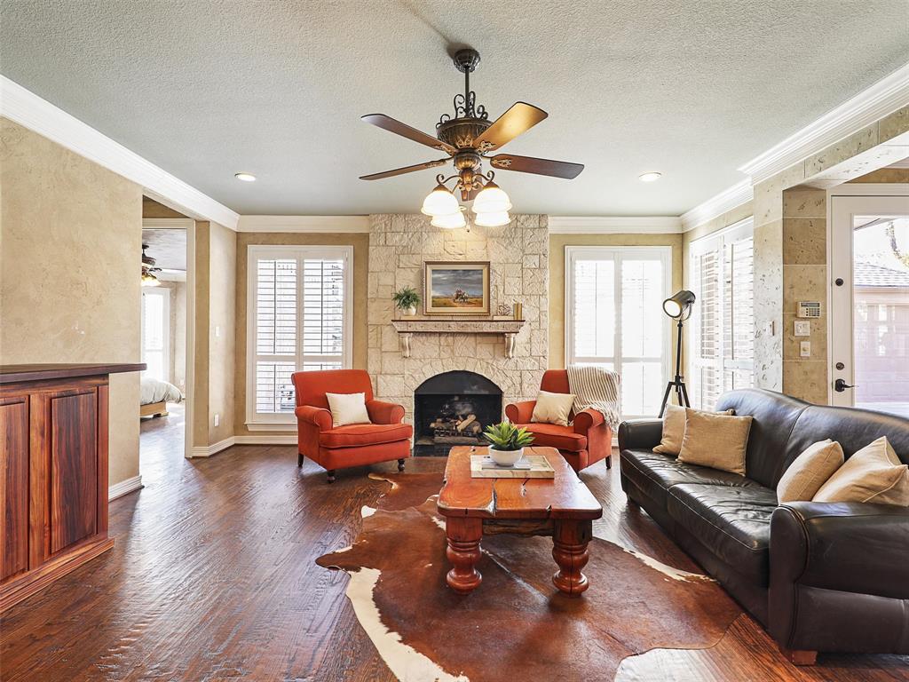 723 Bent Tree Court Coppell, TX 75019 - Photo 17 of 39 a living room with furniture fireplace and window