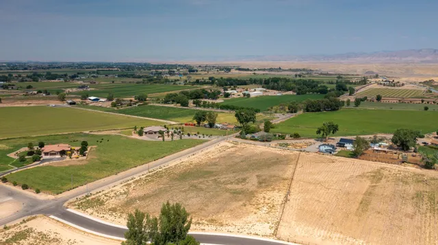 a view of a city street from a yard
