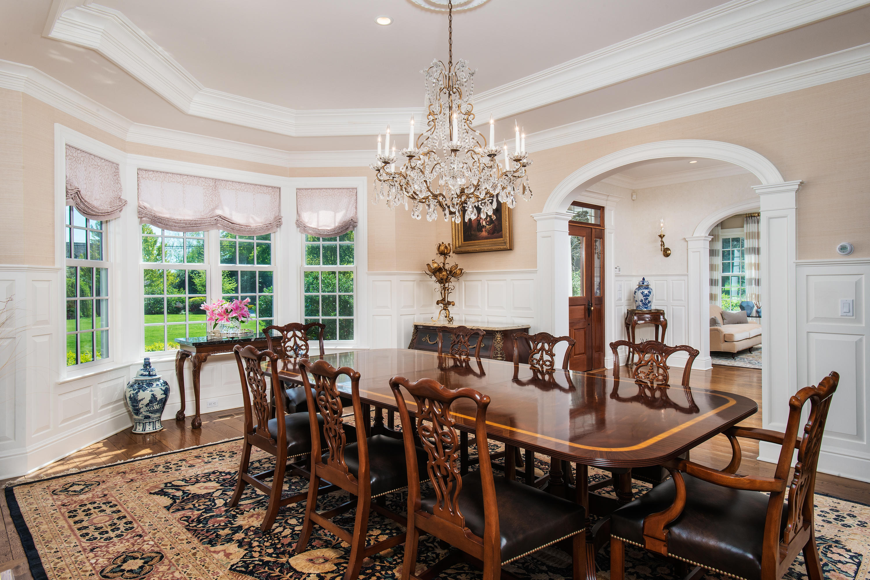 92 Rosebrook Road New Canaan, CT 06840 - Photo 8 of 44 a view of a dining room with furniture window and outside view