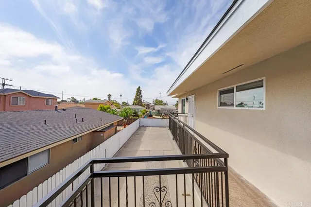 a view of city from balcony