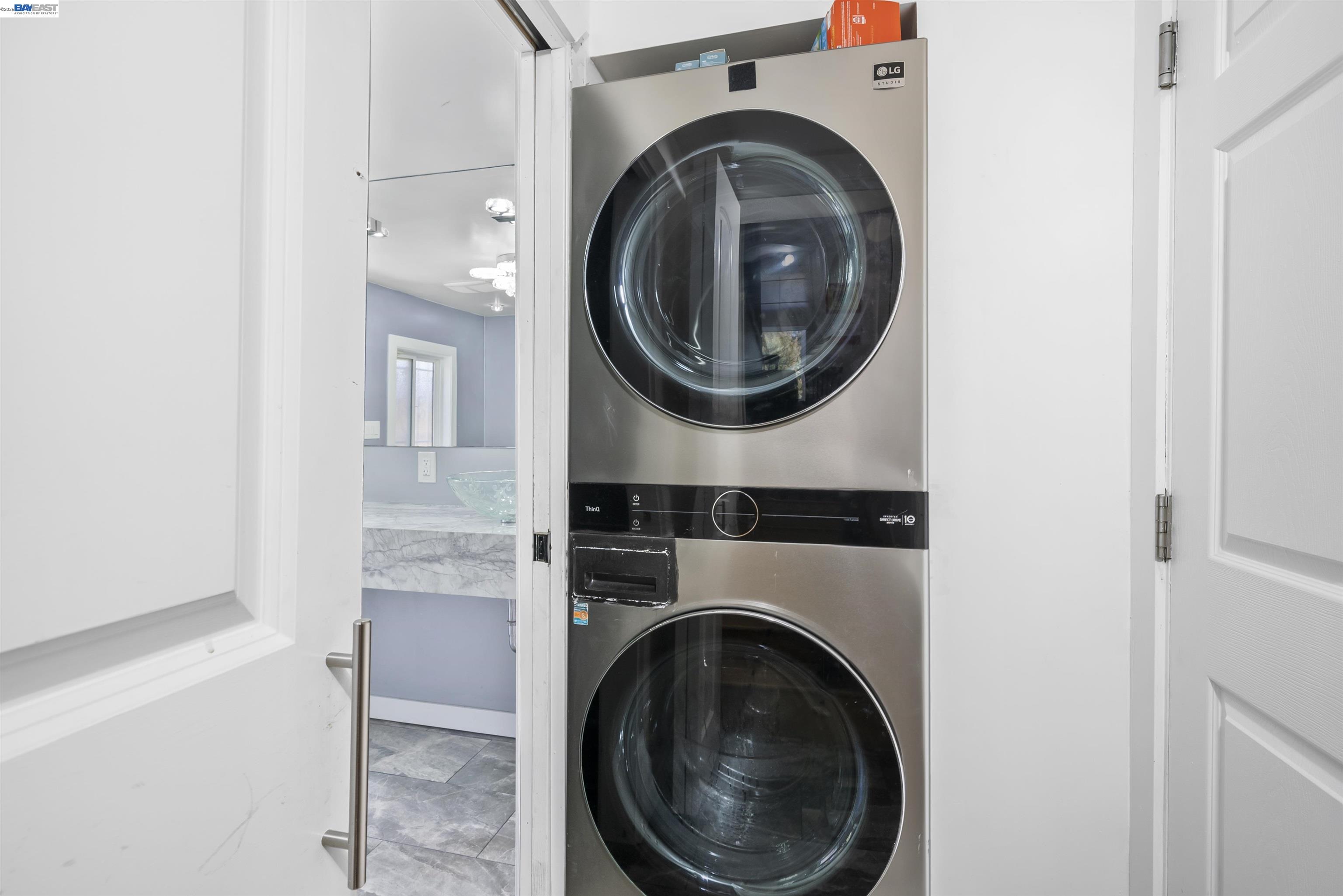 24849 2nd Street Hayward, CA 94541 - Photo 9 of 24 a close view of a utility room with dryer and washer