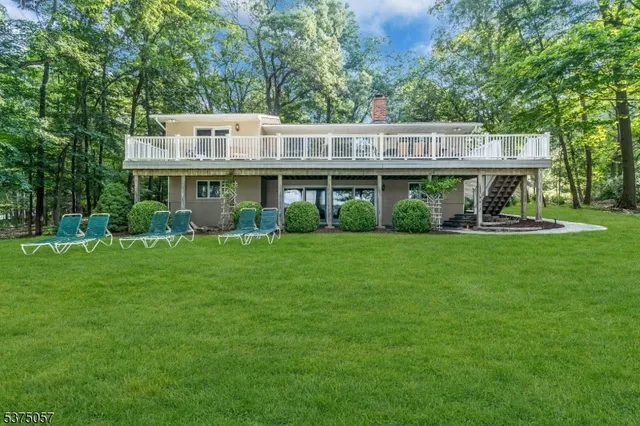 a view of a patio on the deck