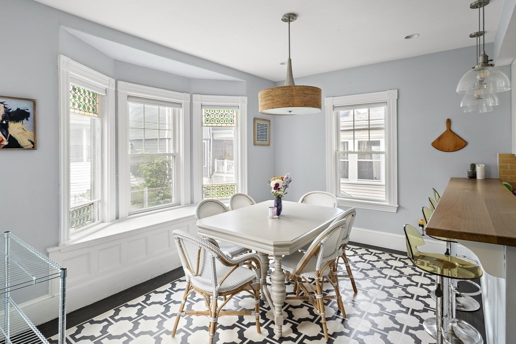 10 Spring Hill Terrace Somerville, MA 02143 - Photo 2 of 20 a view of a dining room with furniture windows and wooden floor