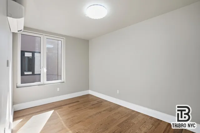 an empty room with a window