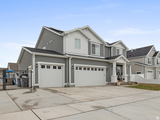 627 South Meade Street Mapleton, UT 84664 - Photo 10 of 48 Contemporary gray siding exterior with white trim and multiple gables