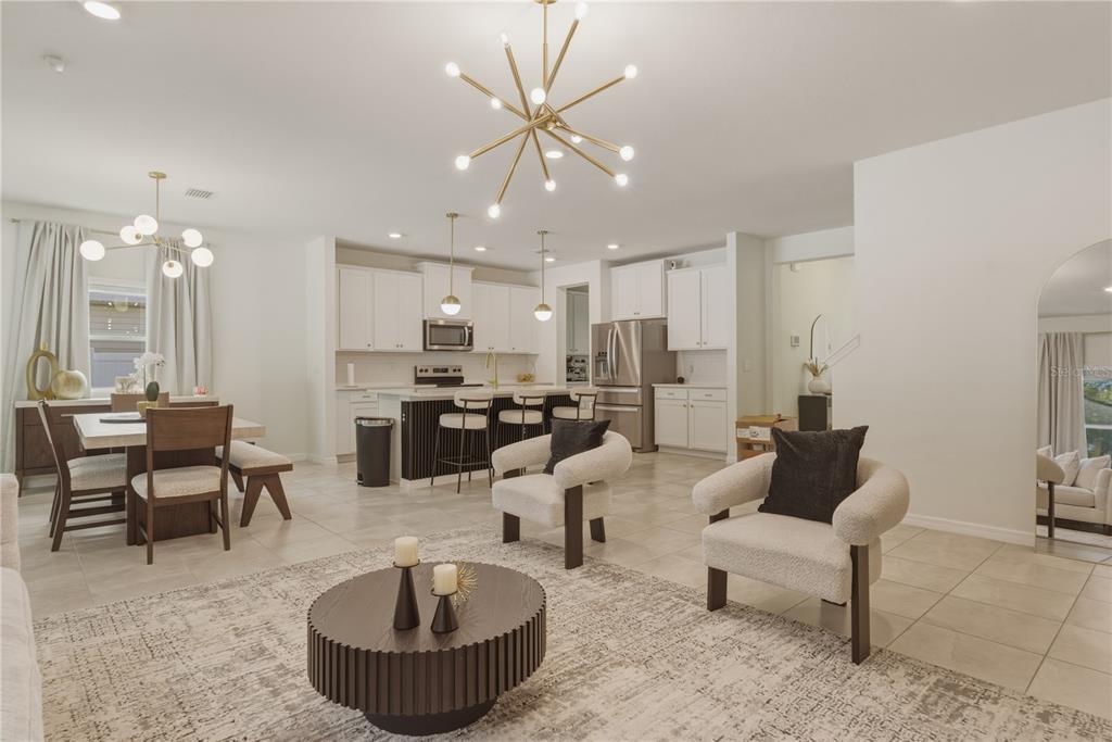 17664 Northwest 173rd Road Alachua, FL 32615 - Photo 11 of 31 a living room with furniture and kitchen view