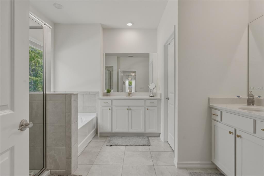 17664 Northwest 173rd Road Alachua, FL 32615 - Photo 18 of 31 a bathroom with a sink a mirror and a vanity