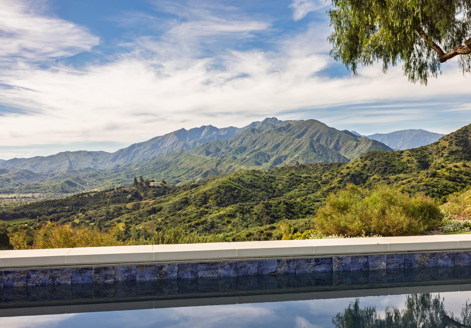 1417 Foothill Road Ojai, CA 93023 - Photo 37 of 41 a view of a lake from a balcony