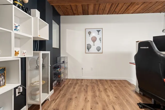 wooden floor in a kitchen