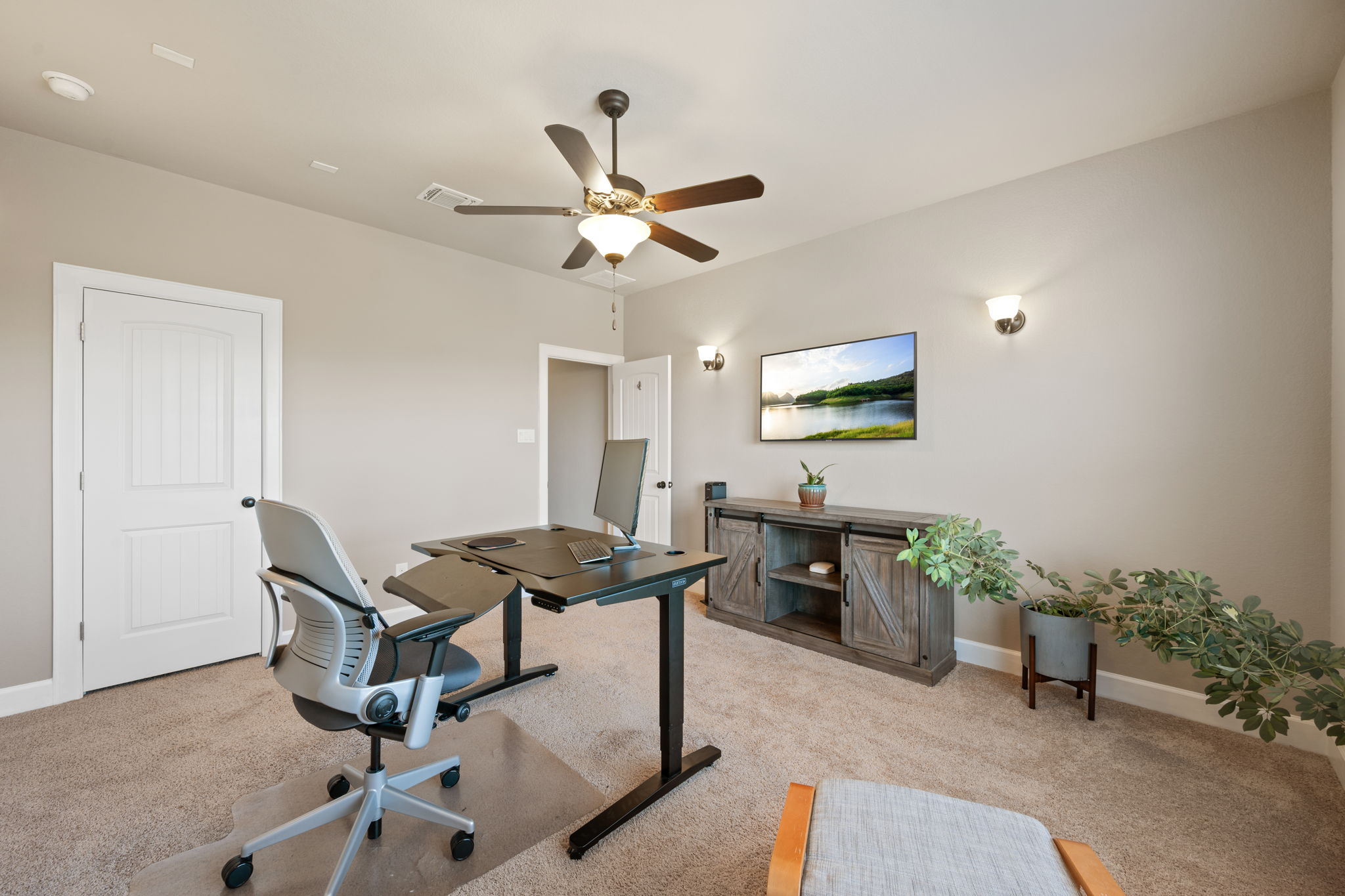 4118 Capora Way Round Rock, TX 78681 - Photo 28 of 39 a living room with furniture and a potted plant