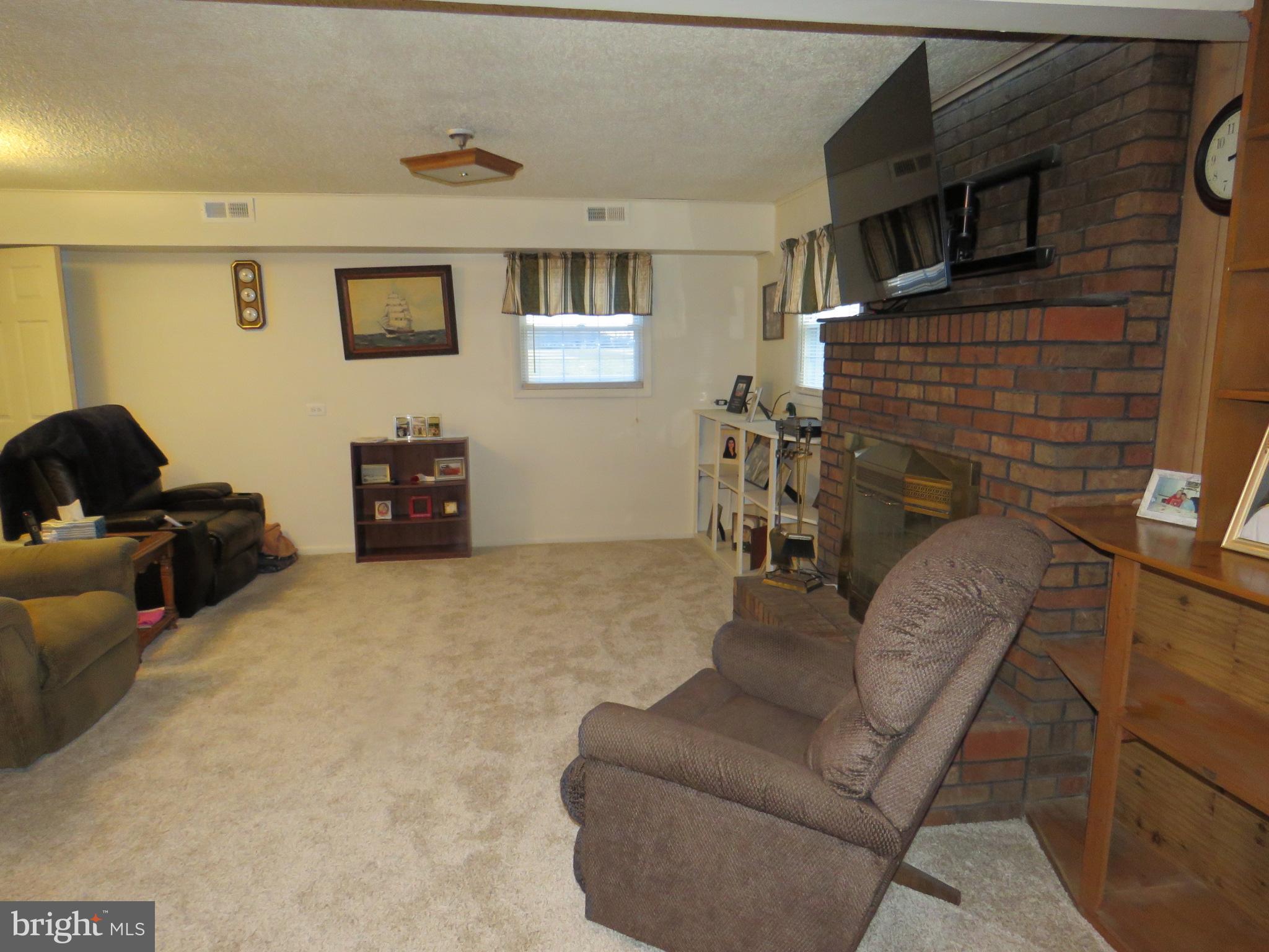 10976 Delaware Avenue Laurel, DE 19956 - Photo 18 of 56 LOWER LEVEL FAMILY ROOM W/ WOOD BURNING FIREPLACE