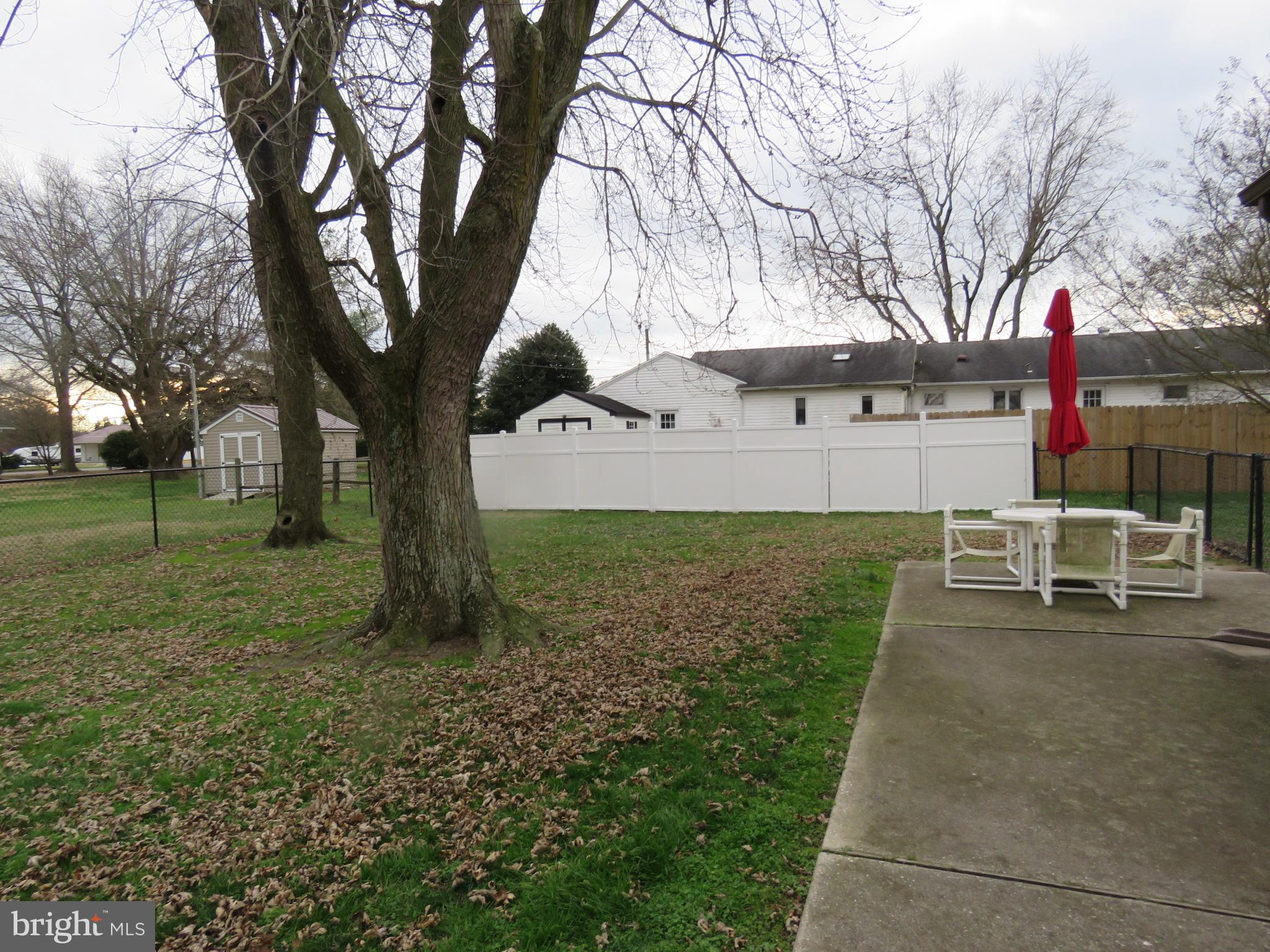10976 Delaware Avenue Laurel, DE 19956 - Photo 25 of 56 PARTIALLY FENCED BACK YARD WITH PATIO
