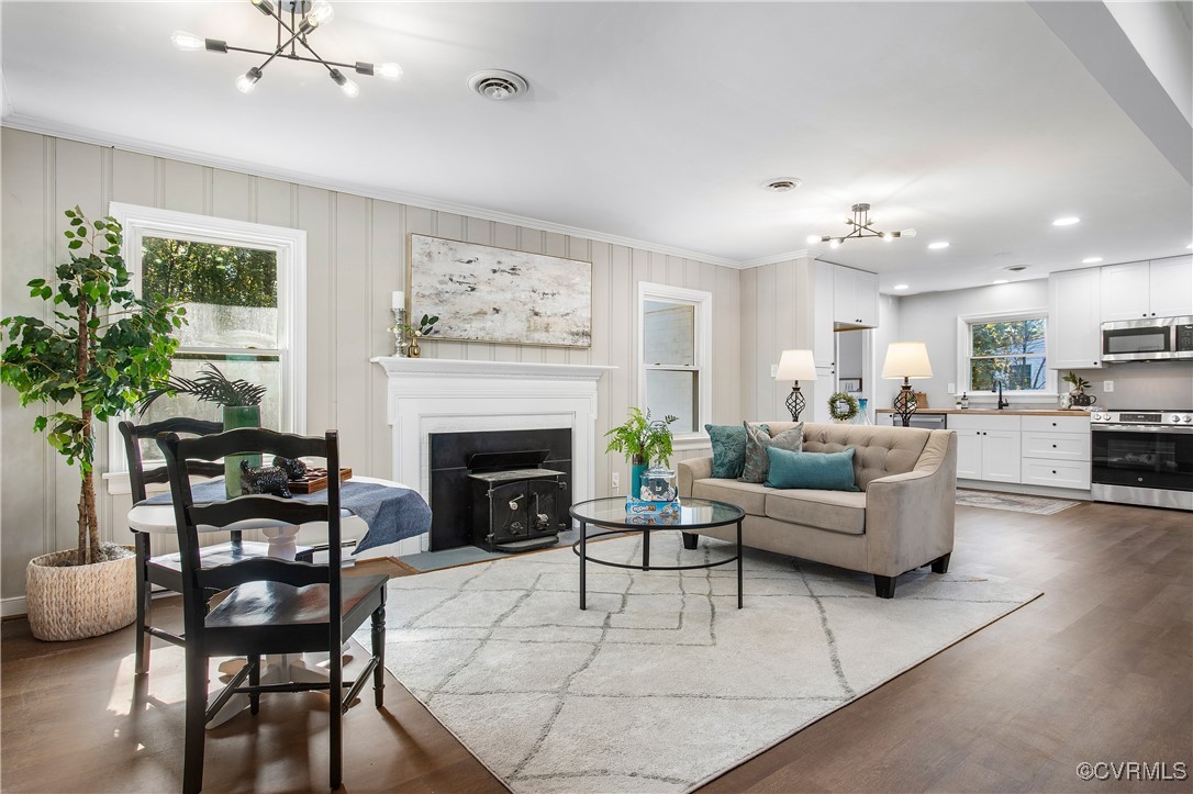 12079 Sunset Drive Ashland, VA 23005 - Photo 8 of 27 a living room with furniture and a fireplace