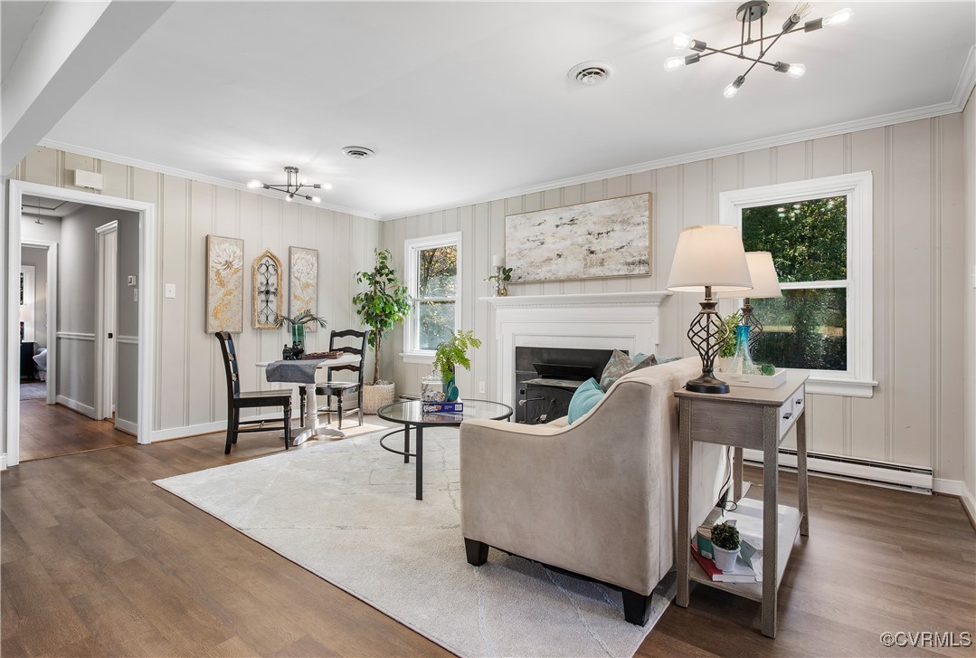 12079 Sunset Drive Ashland, VA 23005 - Photo 9 of 27 a living room with furniture and a fireplace