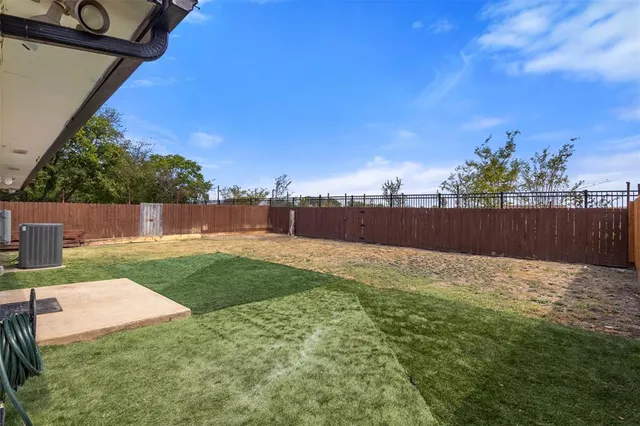 a backyard of a house