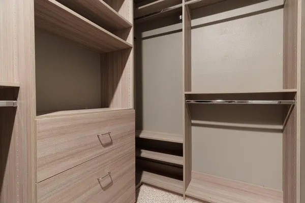 a close view of closet