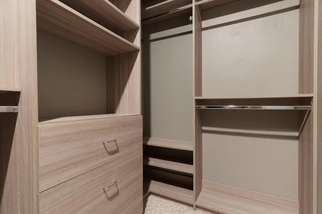 a close view of closet