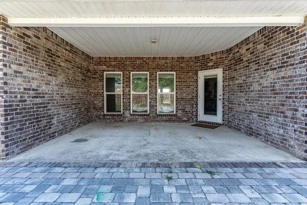 a backyard of a house